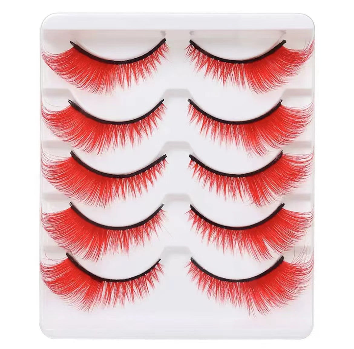 Eyelash Factory 5 pairs of colored eyelashes Cat's eye eyelashes Curled eyelashes European and American thick eyelashes