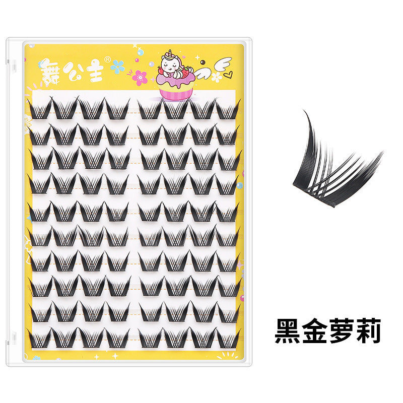 CHICLASHES false eyelashes 10 rows hard box, large flower roll, segmented glue-free self-adhesive self-grafting eyelashes