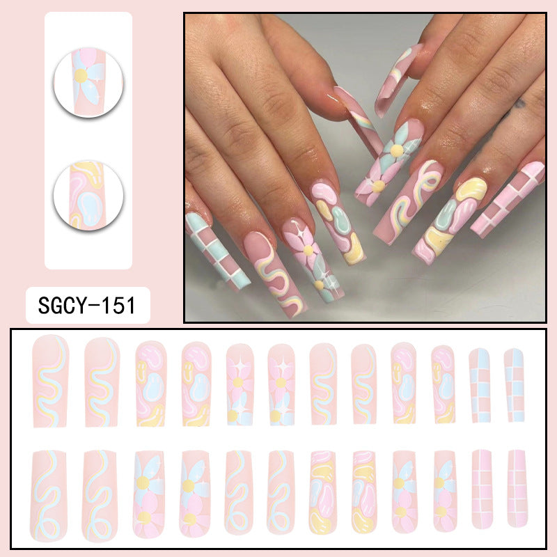 Europe and the United States wear long ins fake nails nail patch wear nail products press on nails