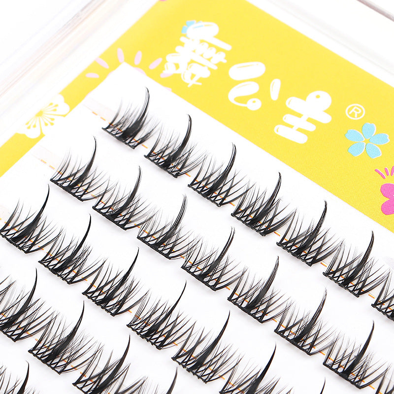 CHICLASHES false eyelashes 10 rows hard box, large flower roll, segmented glue-free self-adhesive self-grafting eyelashes