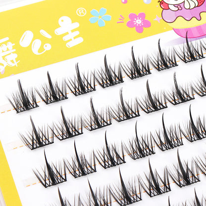 CHICLASHES false eyelashes 10 rows hard box, large flower roll, segmented glue-free self-adhesive self-grafting eyelashes