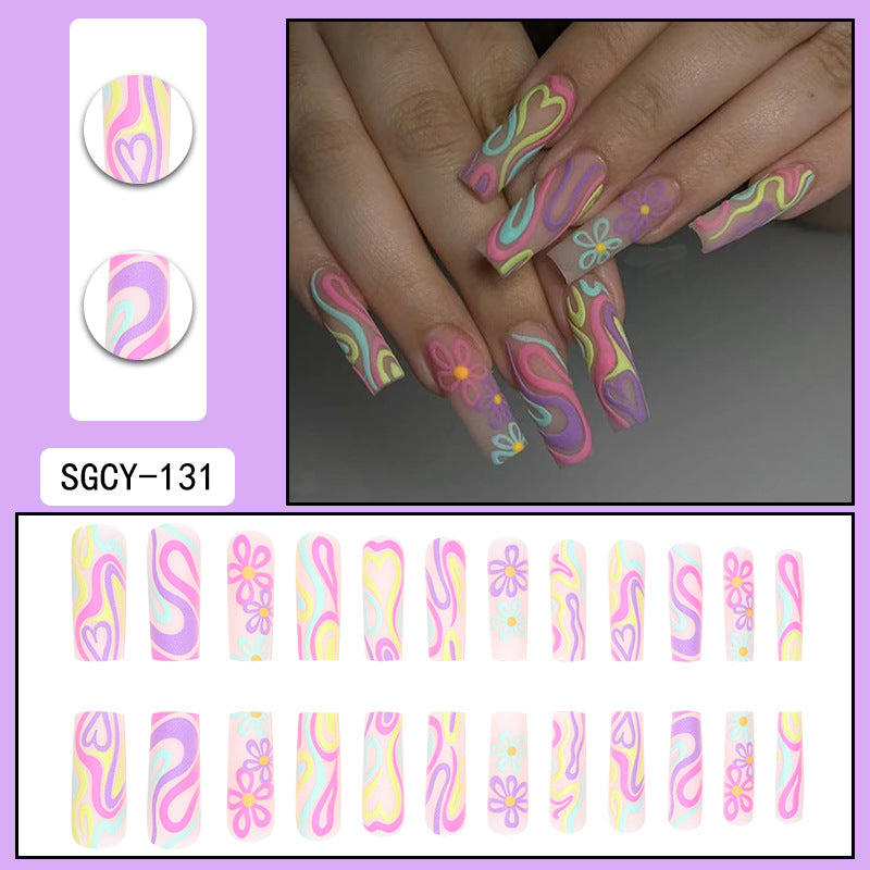 Europe and the United States wear long ins fake nails nail patch wear nail products press on nails