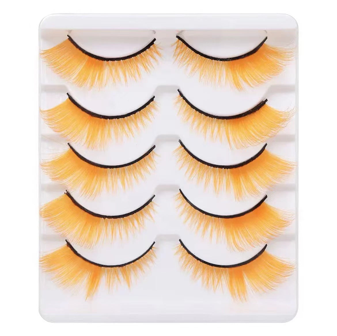 Eyelash Factory 5 pairs of colored eyelashes Cat's eye eyelashes Curled eyelashes European and American thick eyelashes