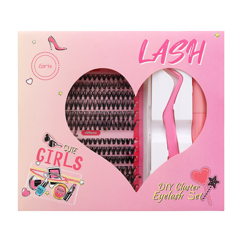 CHICLASHES false eyelashes hot melt 30P + 40p eyelash set curled eyelashes