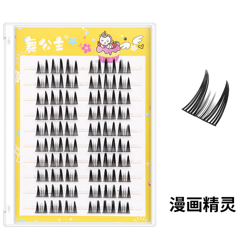 CHICLASHES false eyelashes 10 rows hard box, large flower roll, segmented glue-free self-adhesive self-grafting eyelashes