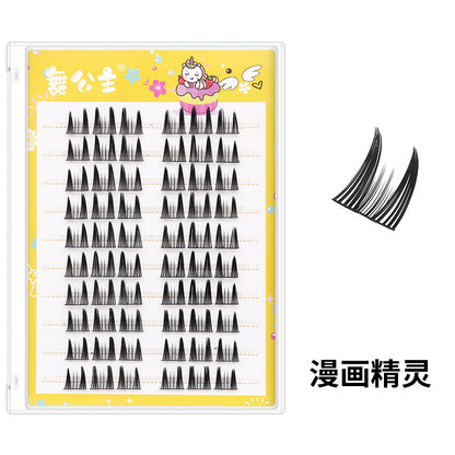 CHICLASHES false eyelashes 10 rows hard box, large flower roll, segmented glue-free self-adhesive self-grafting eyelashes