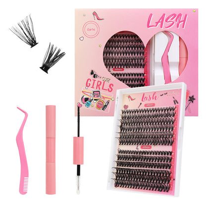 CHICLASHES false eyelashes hot melt 30P + 40p eyelash set curled eyelashes