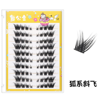 CHICLASHES false eyelashes 10 rows hard box, large flower roll, segmented glue-free self-adhesive self-grafting eyelashes