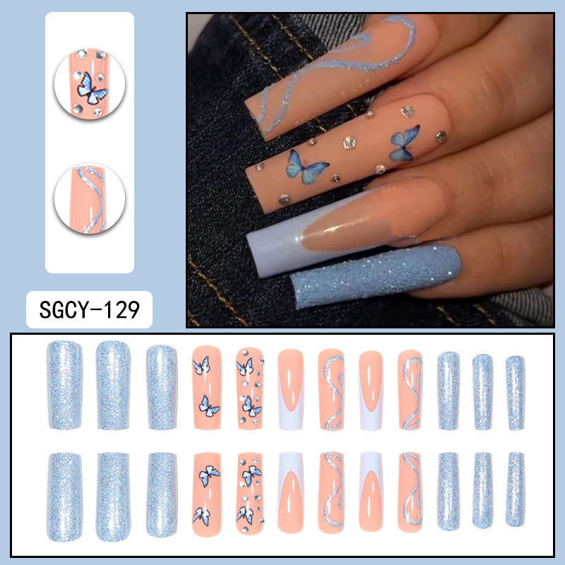 Europe and the United States wear long ins fake nails nail patch wear nail products press on nails