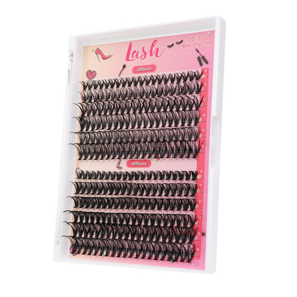 CHICLASHES false eyelashes hot melt 30P + 40p eyelash set curled eyelashes