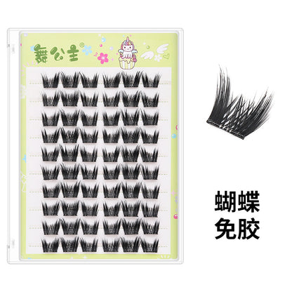 CHICLASHES false eyelashes 10 rows hard box, large flower roll, segmented glue-free self-adhesive self-grafting eyelashes