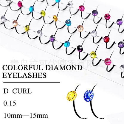 Hot-selling colored diamond eyelashes, hot diamond fairy eyelashes in Europe and America