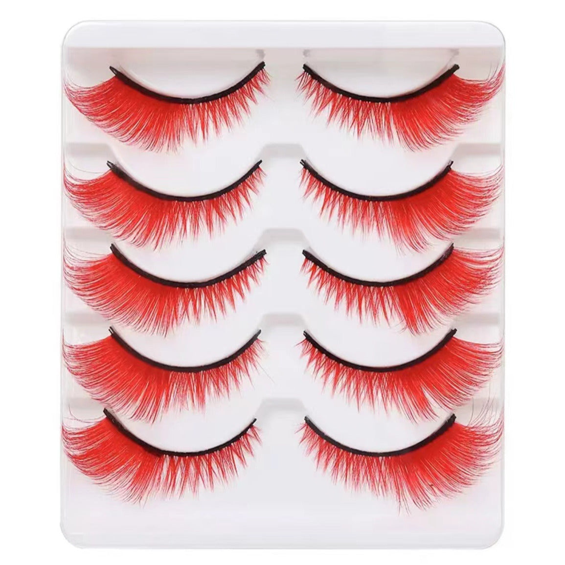 Eyelash Factory 5 pairs of colored eyelashes Cat's eye eyelashes Curled eyelashes European and American thick eyelashes