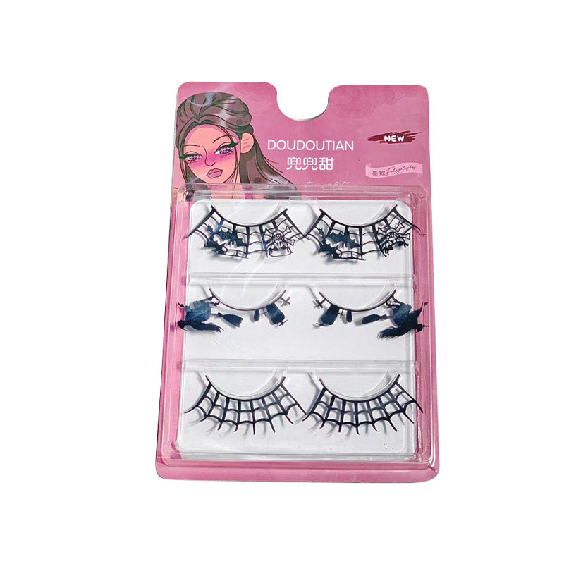 Doudou sweet halloween troublemaker false eyelashes carnival stage makeup false eyelashes one piece cos art paper-cut eyelashes