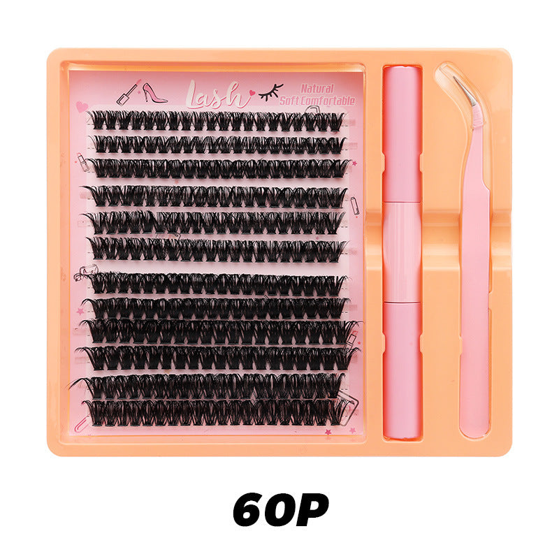 CHICLASHES false eyelashes hot melt 30P + 40p eyelash set curled eyelashes