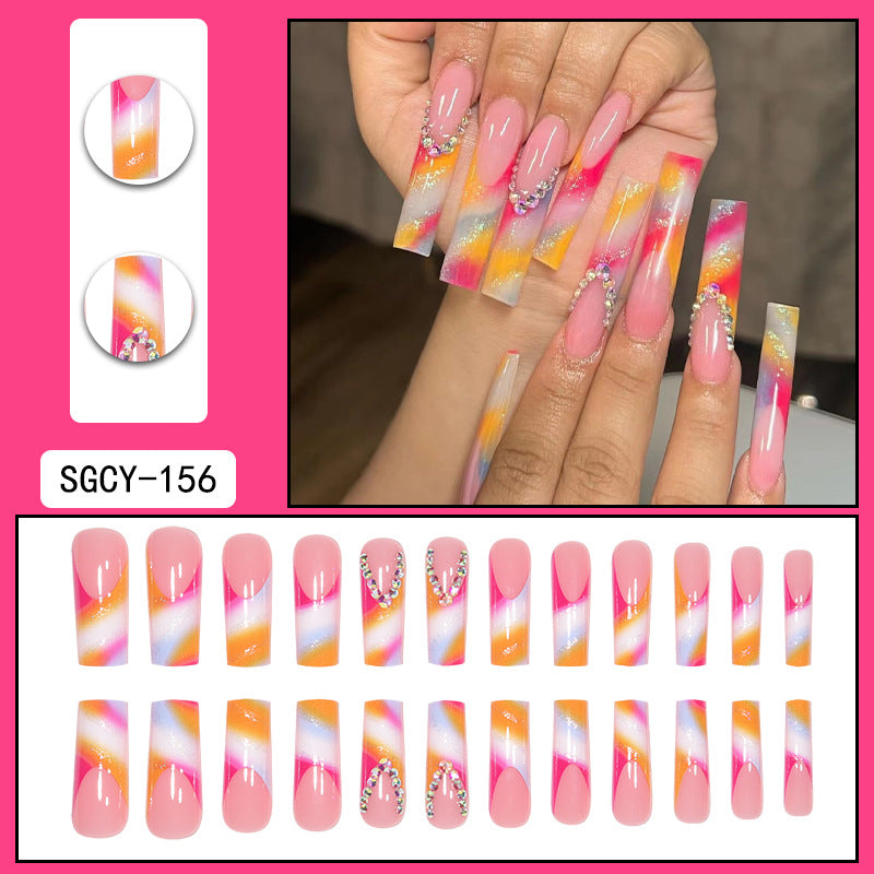 Europe and the United States wear long ins fake nails nail patch wear nail products press on nails