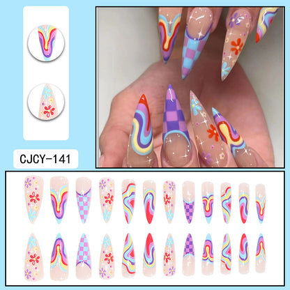 Europe and the United States wear long ins fake nails nail patch wear nail products press on nails