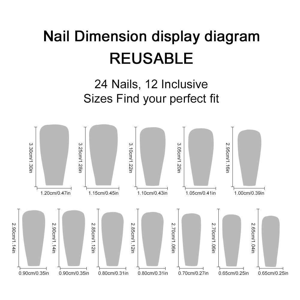 Black and blue gradual change long ballet wearing nail finished fake nail manicure patch nail patch waterproof removable nail piece