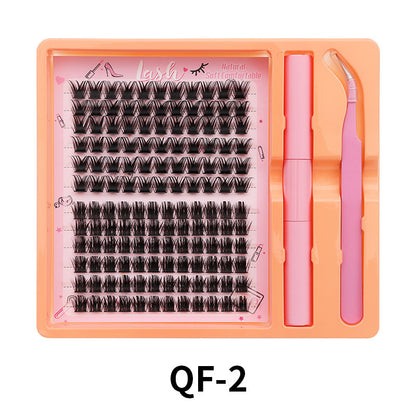 CHICLASHES false eyelashes hot melt 30P + 40p eyelash set curled eyelashes