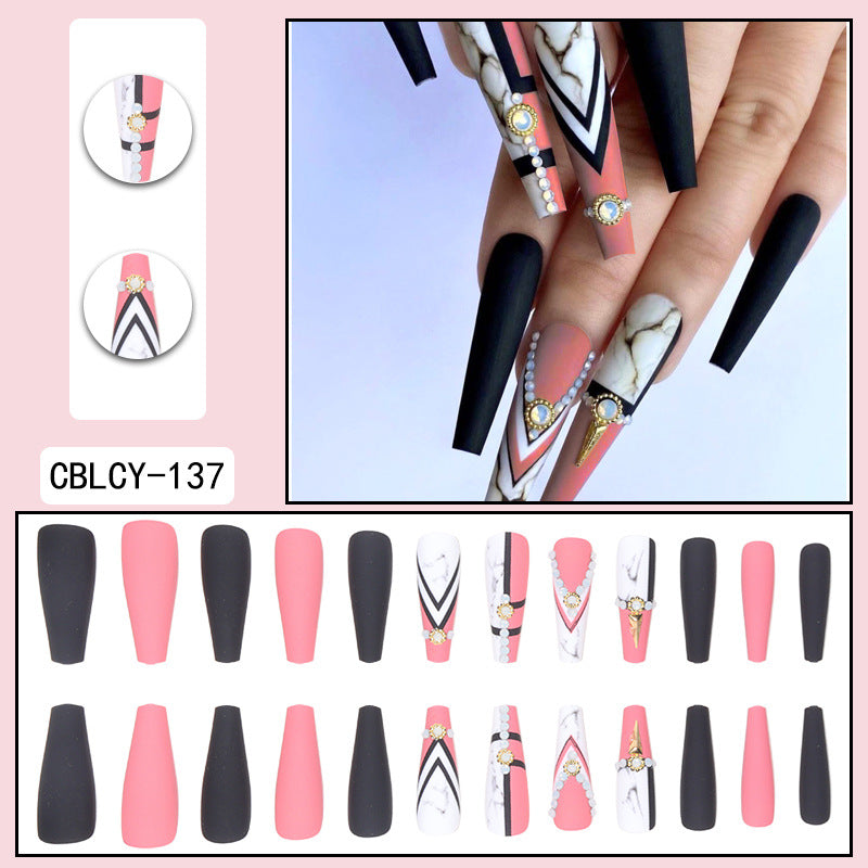 Europe and the United States wear long ins fake nails nail patch wear nail products press on nails