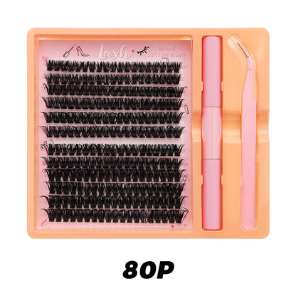 CHICLASHES false eyelashes hot melt 30P + 40p eyelash set curled eyelashes