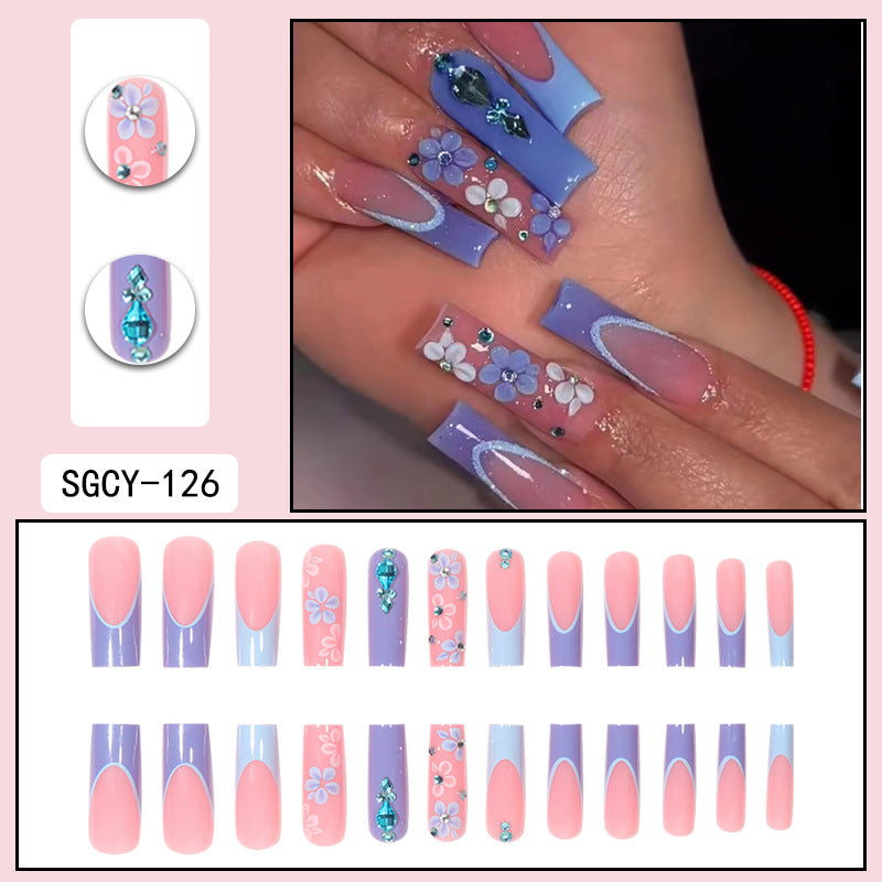 Europe and the United States wear long ins fake nails nail patch wear nail products press on nails