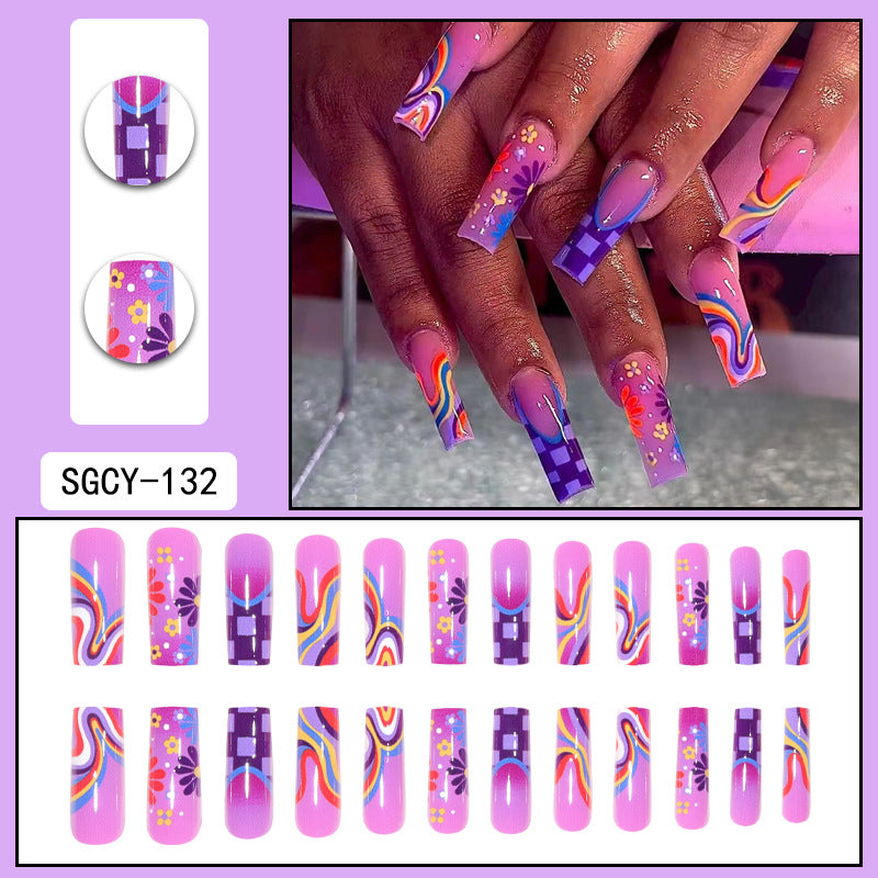 Europe and the United States wear long ins fake nails nail patch wear nail products press on nails