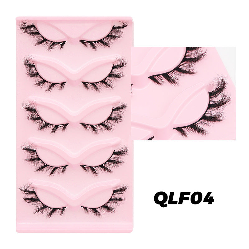 CHICLASHES false eyelashes thick cat eyes oblique flying eyelashes European and American models 5 pairs of 10 pairs of eyelashes