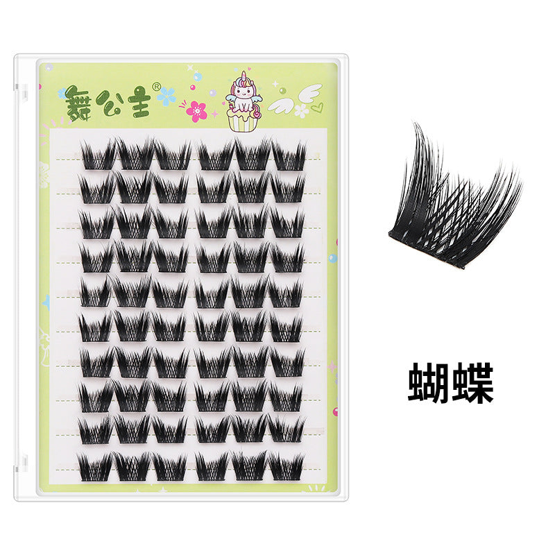 CHICLASHES false eyelashes 10 rows hard box, large flower roll, segmented glue-free self-adhesive self-grafting eyelashes