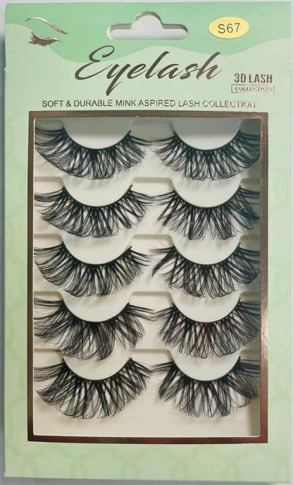 False Eyelashes Pairs False Eyelashes Thick 3D Soft Lashes Soft Smart Eyelash Extensions 5 Pairs 3D Soft Mink Eyelashes Natural Long False Eyelashes Makeup Fake Eye Lashes DIY Extension Tools