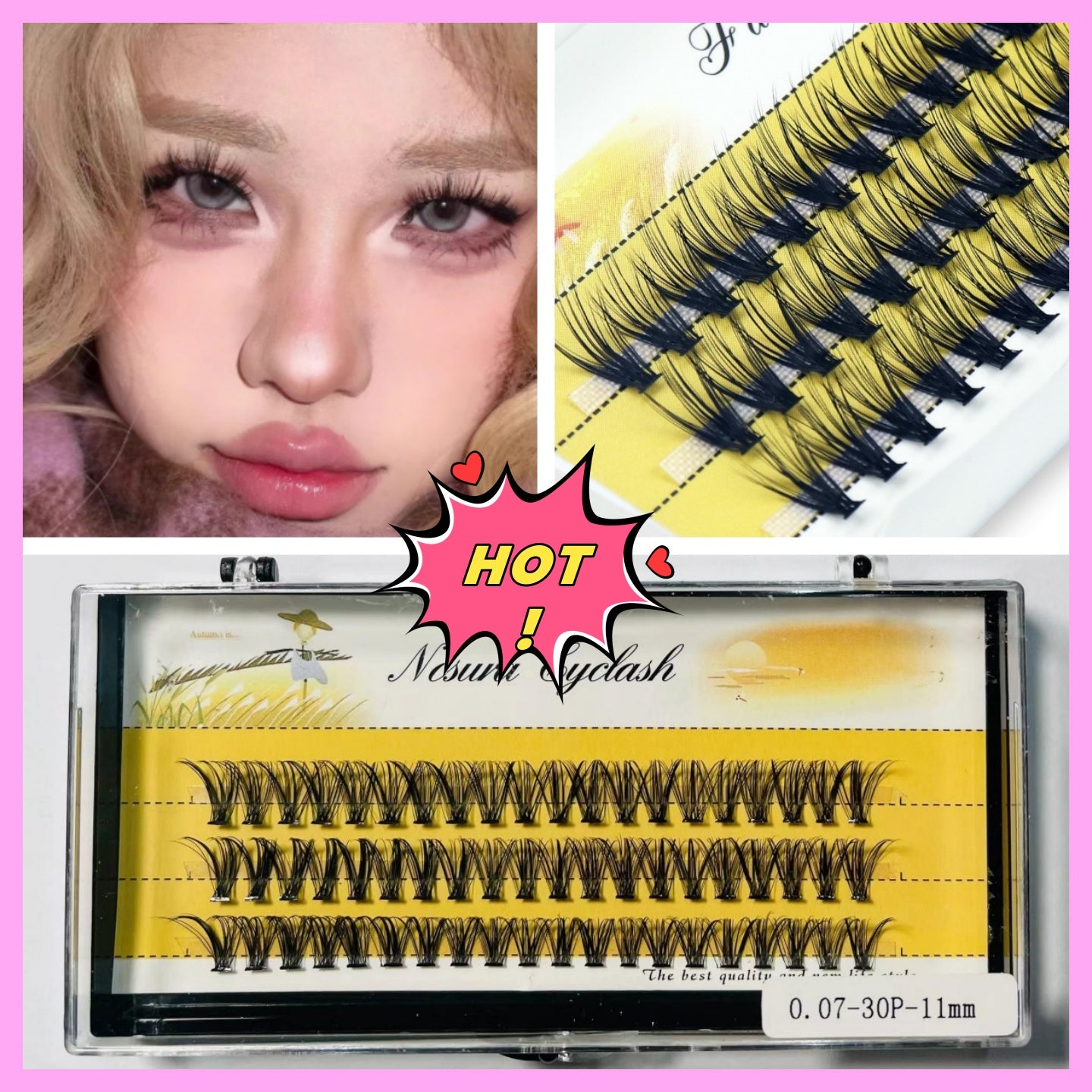 False eyelashes, natural false eyelashes 30D, false eyelashes in clusters, suitable for beginners to use false eyelashes, female eyelashes, false eyelashes, natural simulation of eyelashes