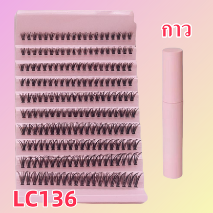 False eyelashes, single cluster fishtail, joint style, self-grown eyelashes, soft and flexible, natural-looking, internet celebrity, 10 rows, 100 groups