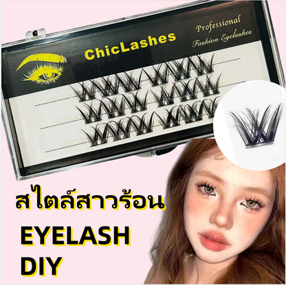 Self-adhesive false eyelashes, false eyelashes, eyelashes, hot girl style, thick eyelashes, Eyelash DIY can be reused.