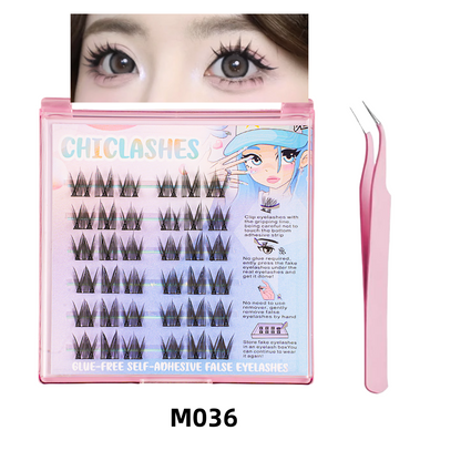 【ขนตามีกาวในตัว】ChicLashes ขนตาปลอมแบบช่อพร้อมกาวในตัวรวมรุ่นฮิตสวยเบาเป็นธรรมชาติ  ส่งจากไทย