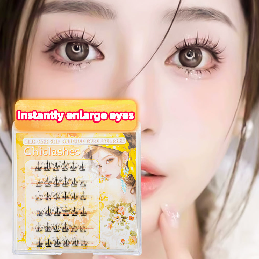 【ขนตามีกาวในตัว】ChicLashes ขนตาปลอมมีกาวในตัว  ไม่ต้องใส่กาวเพิ่ม ขนตาปลอม EYELASHES ขนตาปลอมแบบช่อพร้อมกาวในตัว  เสกตาหวานอย่างเป็นธรรมชาติ DIY ได้ตามใจชอบ  ขนตาบาร์บี้  จัดส่งจากประเทศไทย