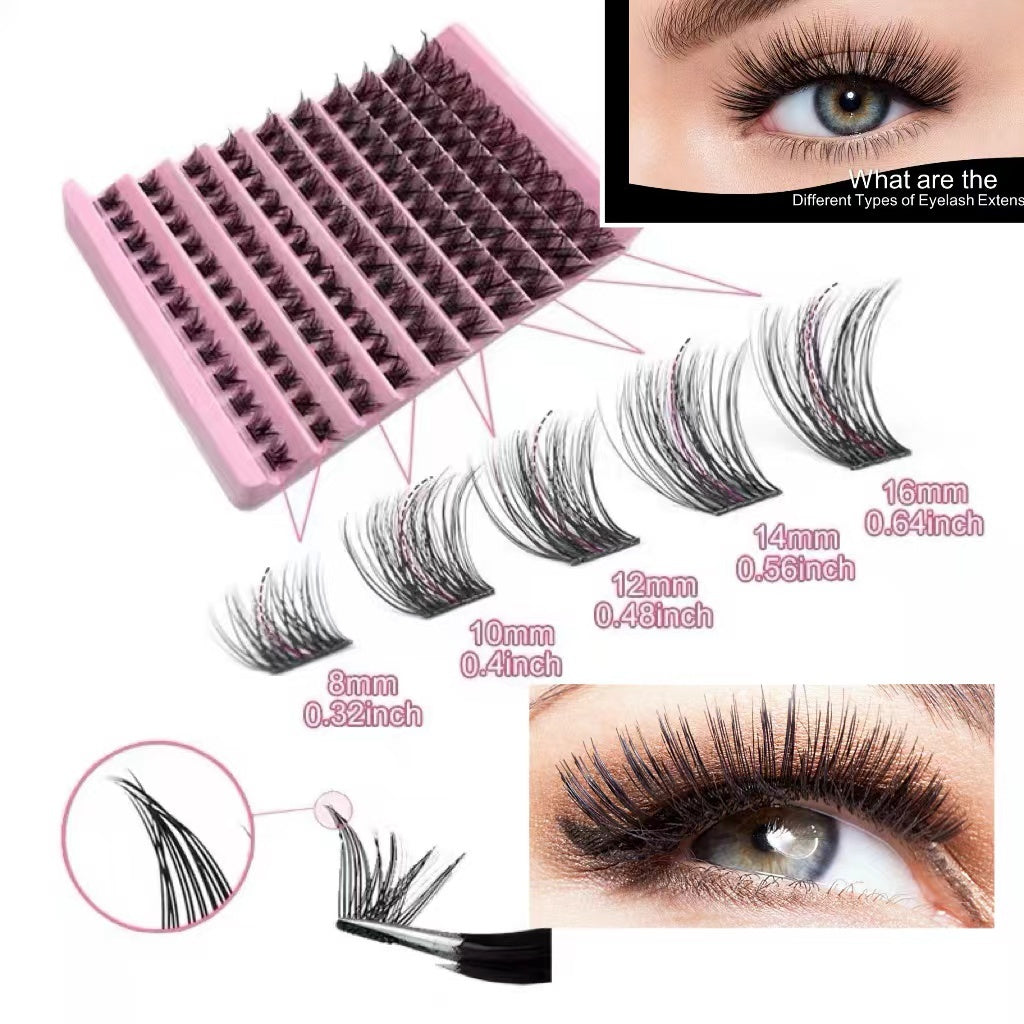 False eyelashes False eyelashes Fishtail Single Cluster Style Self-grown Eyelashes Soft and Flexible Natural Looking False eyelashes Fishtail Natural