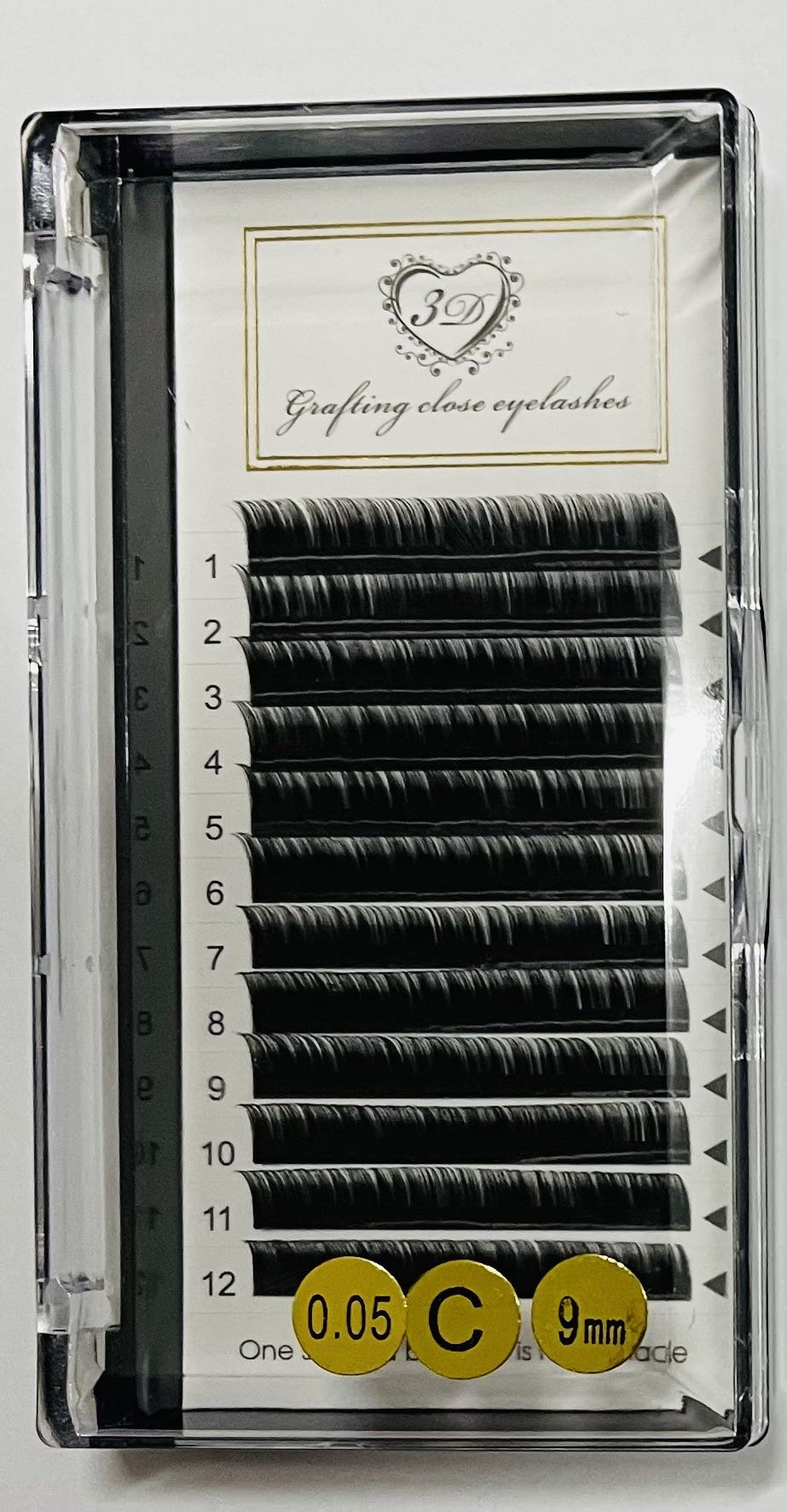 False eyelashes, curled, curved, CD shape, thickness 0.05, size 9-17 mm, black, for makeup, one-to-one, false eyelashes, high quality CD artificial mink lashes, for eyelash extensions, single false eyelashes, black,