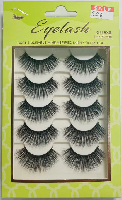 False Eyelashes Pairs False Eyelashes Thick 3D Soft Lashes Soft Smart Eyelash Extensions 5 Pairs 3D Soft Mink Eyelashes Natural Long False Eyelashes Makeup Fake Eye Lashes DIY Extension Tools