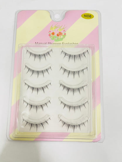 False Eyelashes, False Eyelashes, Natural False Eyelashes, 5pairs Lazy Eyelashes, 3D False Eyelashes, Self-adhesive Eyelashes, Barbie Style, Cheap Price, Thai Seller, Ready Stock