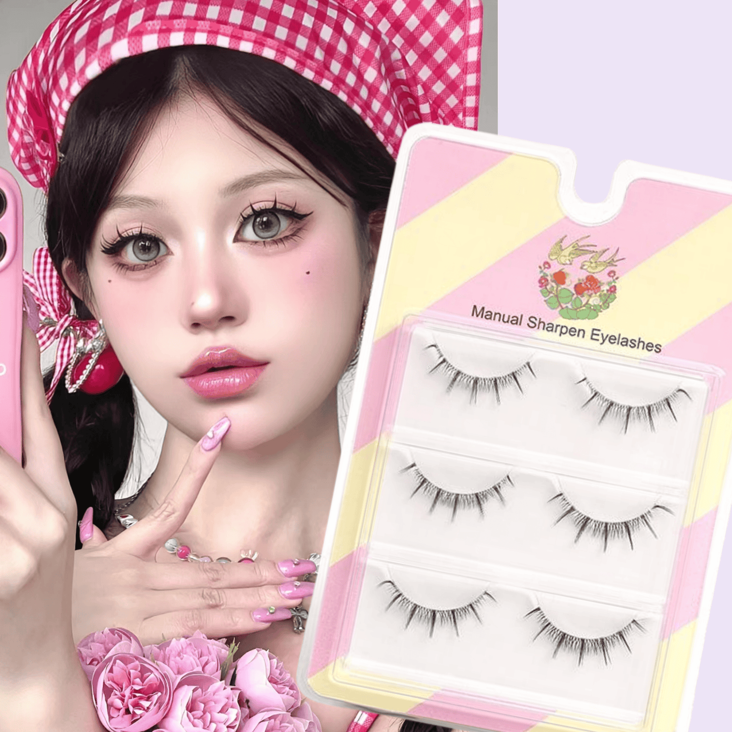 Mink eyelashes, false eyelashes, clear core false eyelashes, self-adhesive false eyelashes, Korean false eyelashes, natural false eyelashes, eyelash DIY, natural false eyelashes