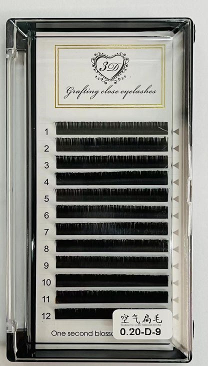 0.15D9-14mmMatte ellipse eyelash extensions, split ends, oval shape, flat roots, each eyelash is much softer, false eyelashes, flat shape, matte texture, extra soft, natural, false eyelashes, soft mink, long mm. for makeup