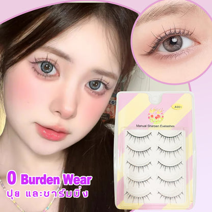 False Eyelashes, False Eyelashes, Natural False Eyelashes, 5pairs Lazy Eyelashes, 3D False Eyelashes, Self-adhesive Eyelashes, Barbie Style, Cheap Price, Thai Seller, Ready Stock