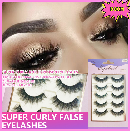 False Eyelashes Pairs False Eyelashes Thick 3D Soft Lashes Soft Smart Eyelash Extensions 5 Pairs 3D Soft Mink Eyelashes Natural Long False Eyelashes Makeup Fake Eye Lashes DIY Extension Tools