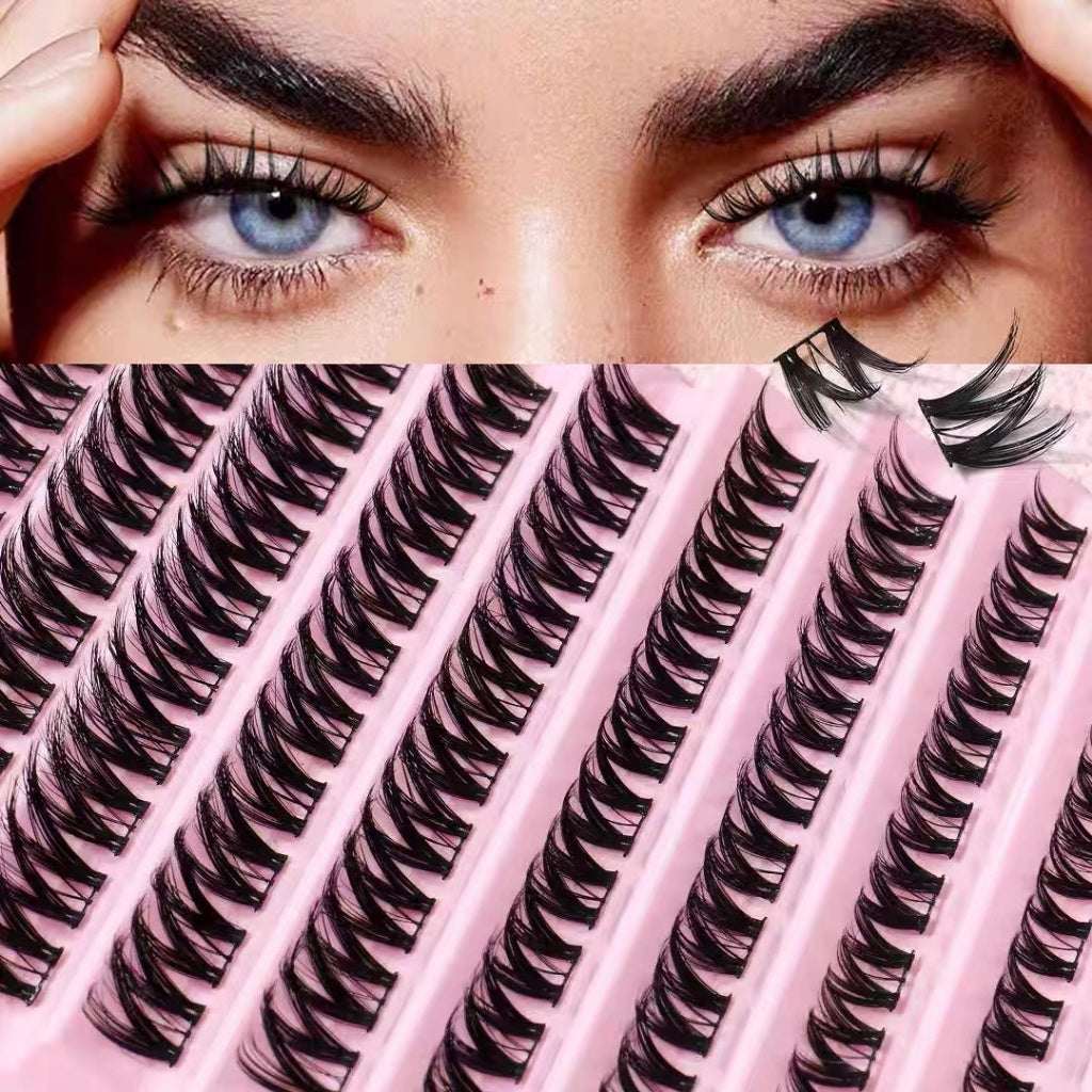 False eyelashes False eyelashes Fishtail Single Cluster Style Self-grown Eyelashes Soft and Flexible Natural Looking False eyelashes Fishtail Natural