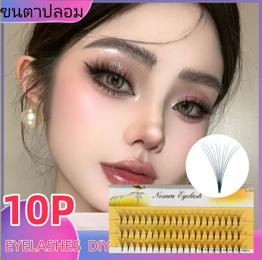 10D False Eyelashes Set Eyelash Extensions Natural Cluster Eyelashes for Beginners Thai Seller Ready Stock eyelash DIY False Eyelashes Reusable