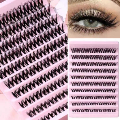 False eyelashes False eyelashes Fishtail Single Cluster Style Self-grown Eyelashes Soft and Flexible Natural Looking False eyelashes Fishtail Natural