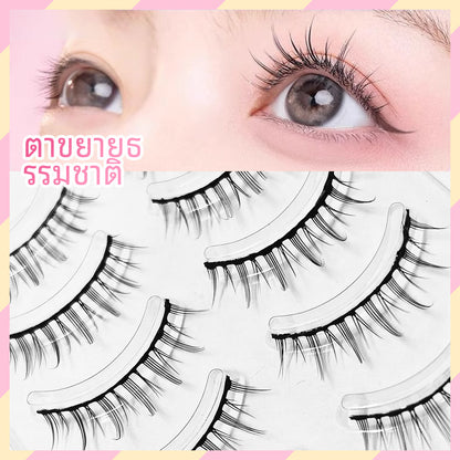 False Eyelashes, False Eyelashes, Natural False Eyelashes, 5pairs Lazy Eyelashes, 3D False Eyelashes, Self-adhesive Eyelashes, Barbie Style, Cheap Price, Thai Seller, Ready Stock