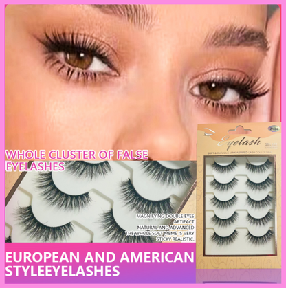 False Eyelashes Pairs False Eyelashes Thick 3D Soft Lashes Soft Smart Eyelash Extensions 5 Pairs 3D Soft Mink Eyelashes Natural Long False Eyelashes Makeup Fake Eye Lashes DIY Extension Tools