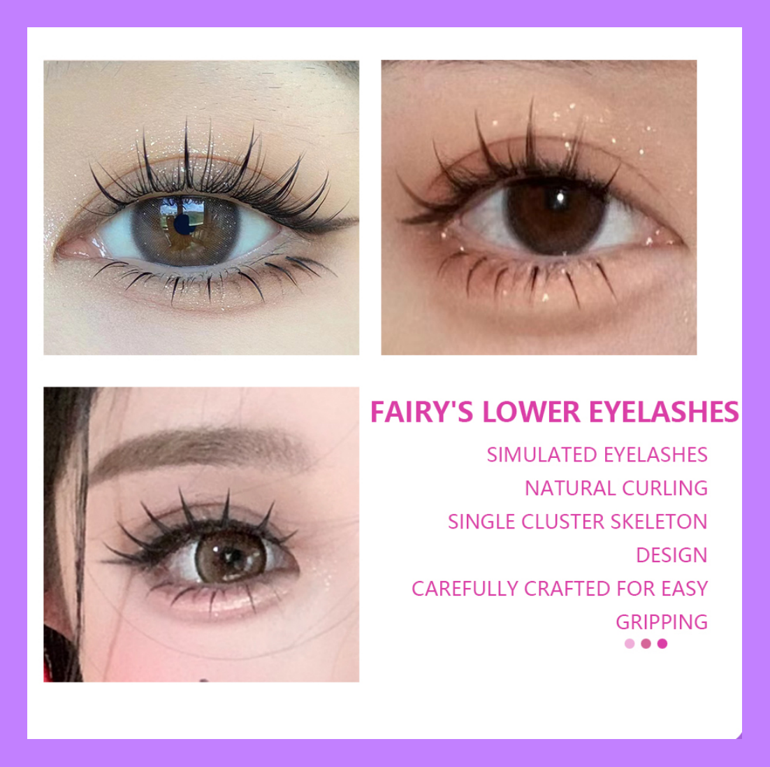 ขนอมเนื้อแมตต์คลาสสิกขนตาปลอม ขนตาล่าง กลุ่มเดี่ยว lower false eyelashes ทำด้วยมือ ขนตาช่อสําเร็จ ขนตาจากต่างประเทศ  ขนตาล่างขนตาปลอมธรรมชาติใต้ตาขนตาด้านล่างนุ่ม