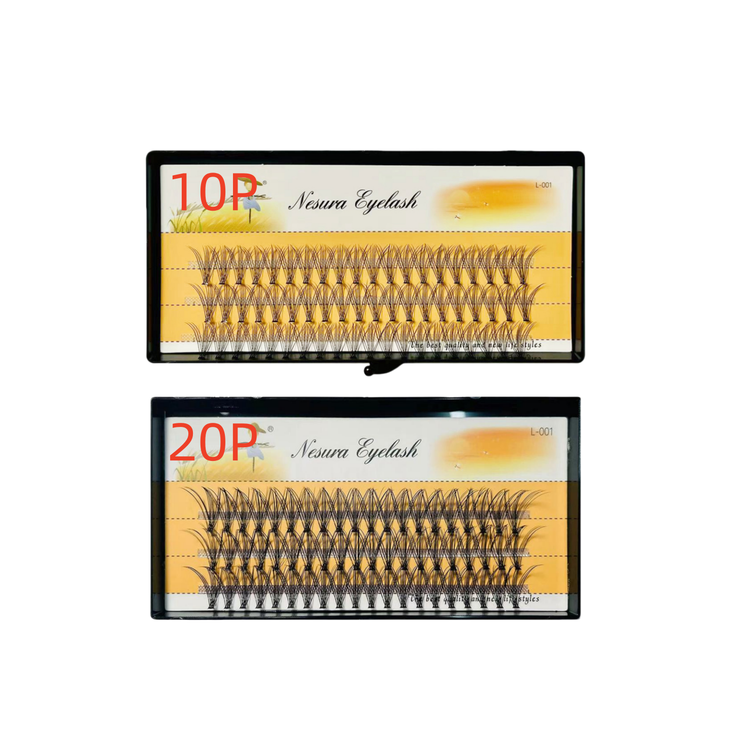 False eyelashes, false eyelashes, D curl, natural false eyelashes, mink lashes, 10D 20D eyelas DIY, size 6-15 mm, thick eyelashes, natural false eyelashes, Thai sellers, ready stock